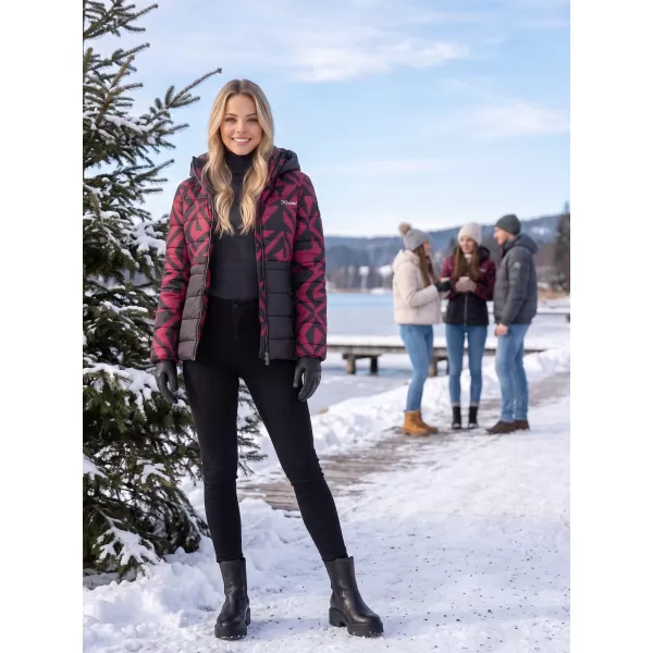 Dámska bunda KIXMI VERONICA ČIERNA/BORDOVÁ 