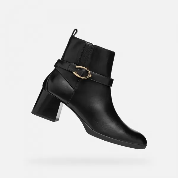  Dámske členkové čižmy GEOX WALK PLEASURE 55 G004564 ČIERNA 