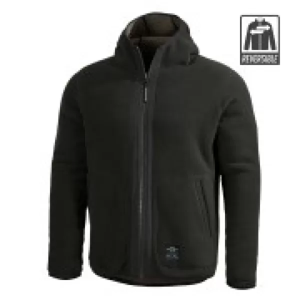  Fleecová mikina PENTAGON IANOS SHERPA 2 K09057 RAL7013/ČIERNA 