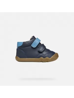 Chlapci naboso GEOX STEPPIEUP B565WC00085C0700 TMAVO MODRÁ
