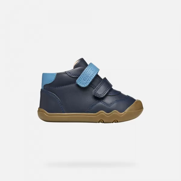 Chlapci naboso GEOX STEPPIEUP B565WC00085C0700 TMAVO MODRÁ 