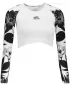 Dámsky funkčný prémiový crop top ALTISPORT VOJ/ALW115TR04 ČIERNOBIELY