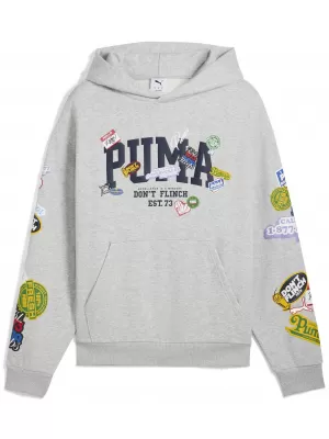 Pánska mikina PUMA HOOPERHOTLINE PULLOVER HOODIE 63282703 SVETLOSIVÝ VRES