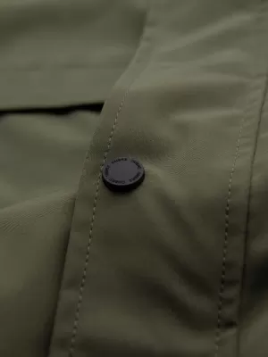 Pánska bunda OMBRE OM-JANP-0225 OLIVOVÝ