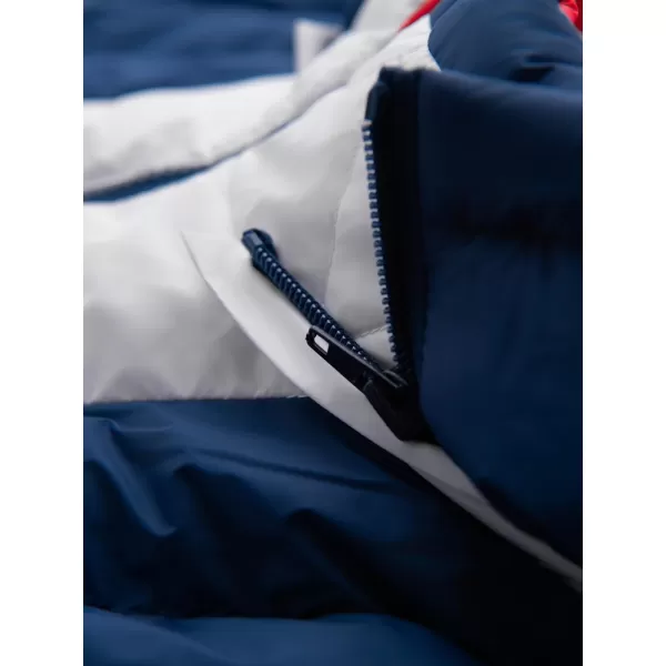  Pánska bunda OMBRE OM-JALP-0296 MODRÁ A BIELA 