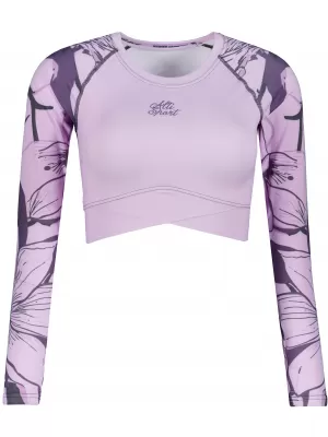 Dámsky funkčný prémiový crop top ALTISPORT VOJ/ALW114TR04 RUŽOVÁ