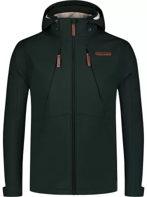 Pánska softshellová bunda NORDBLANC NBWSM8264 TMAVO ZELENÁ