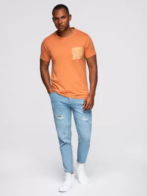 Pánske tričko OMBRE OM-TSPT-0227 ORANŽOVÁ