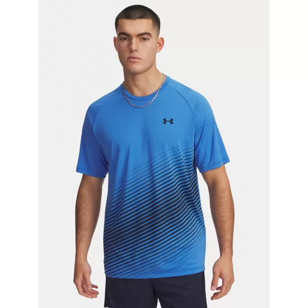  Pánske tričko UNDER ARMOUR UA TECH FADE SS 6005916-402 MODRÁ 