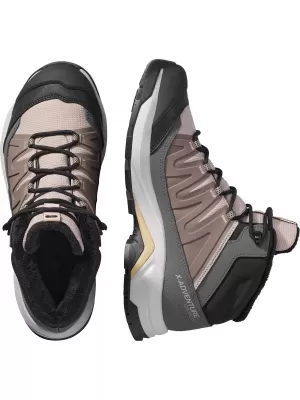 Dámske topánky SALOMON X-ADVENTURE COLDRUSH WATERPROOF W ETHEREA/ŽELEZNÁ/MAHAGÓNOVÁ RUŽA