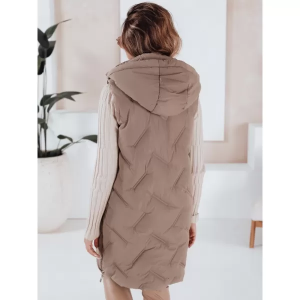  Dámska vesta DSTREET TY5098 KARAMEL 