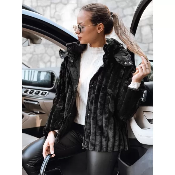  Dámska bunda DSTREET TY5276 ČIERNA 