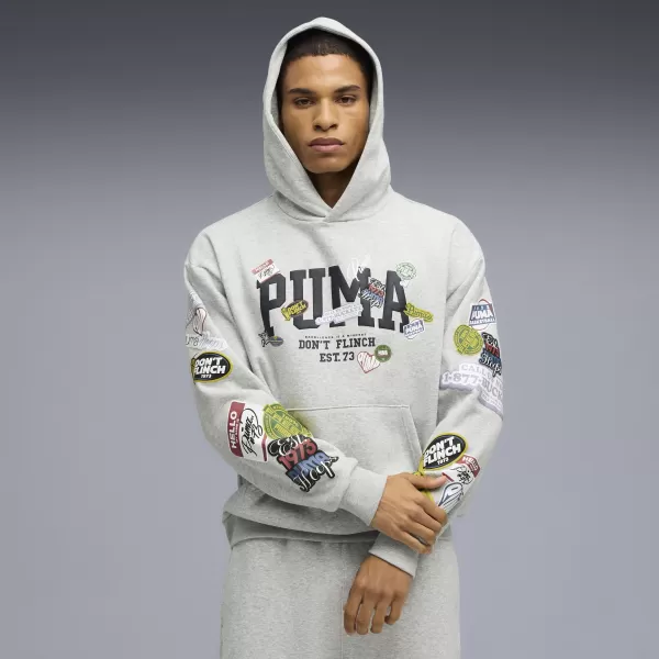  Pánska mikina PUMA HOOPERHOTLINE PULLOVER HOODIE 63282703 SVETLOSIVÝ VRES 