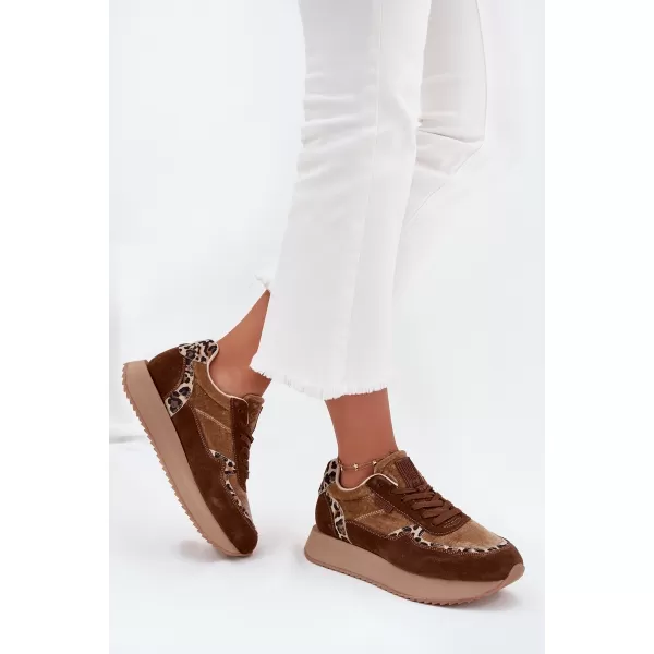  Dámske tenisky BIG STAR OO274A313 BROWN/BEIGE Big Star Shoes 