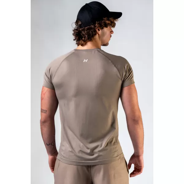  Bezšvové tričko s krátkym rukávom POWER 900 LIGHT BROWN ASH Nebbia 