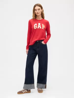 Dámske tričko GAP CREW LONGSLEEVE TEE 846968-01 MODERN RED