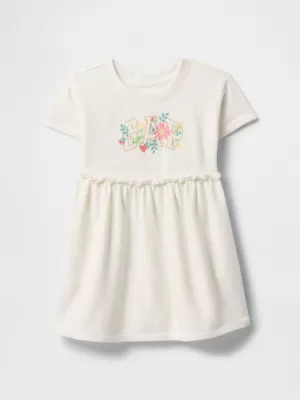 Detské šaty GAP LOGO DRESS 736116-01 NEW OFF WHITE