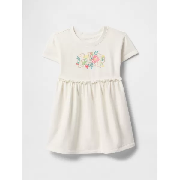  Detské šaty GAP LOGO DRESS 736116-01 NEW OFF WHITE 