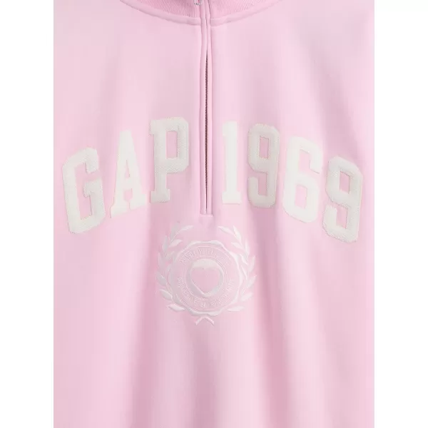  Dámska mikina GAP LOGO HALF ZIP 852841-05 PRIMROSE PINK 