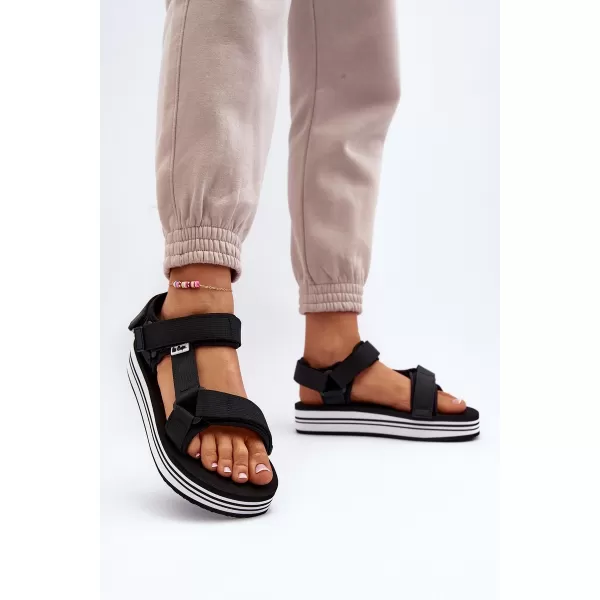  Dámske sandále LEE COOPER LCW-24-05-2753L BLACK/WHITE 
