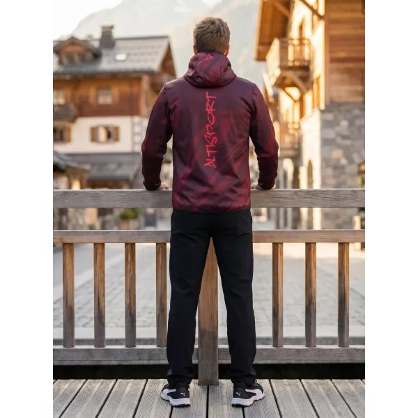  Pánska softshellová bunda premium ALTISPORT VOJ/ALM072JACK01 WINE/RED 