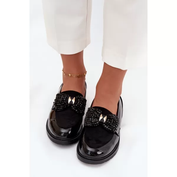  Dámske mokasíny D&A HY51-319 BLACK 