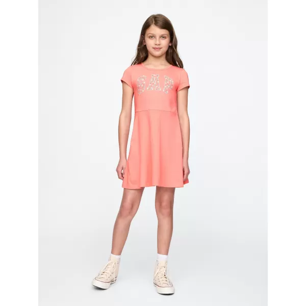  Detské šaty GAP LOGO DRESS 745993-01 TEA ROSE 