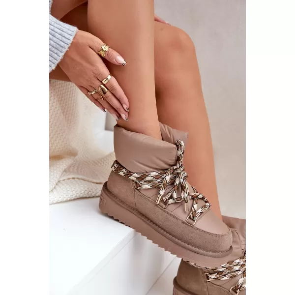  Dámske snehule D.FRANKLIN DFSH375003 TAUPE 