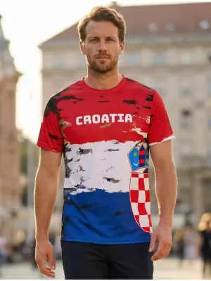 Pánske tričko premium ALTISPORT VOJ/ALM036HR/TR01 CHORVÁTSKO