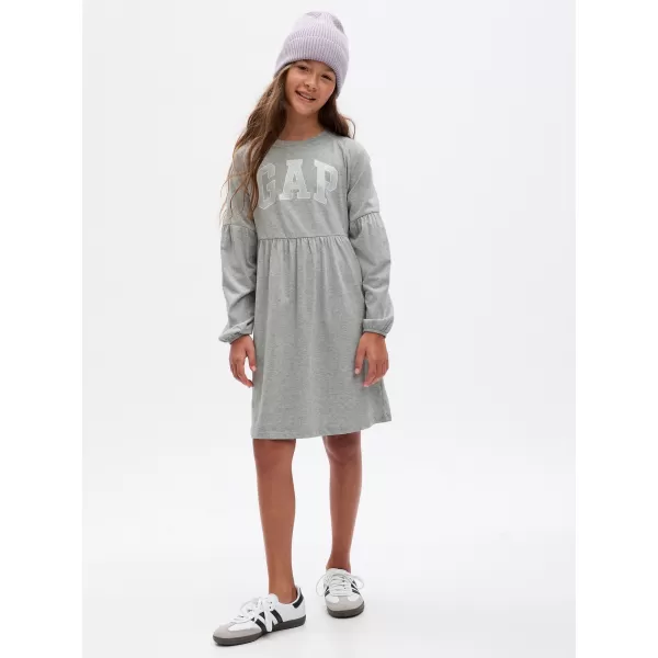  Detské šaty GAP LOGO DRESS 793146-01 LIGHT HEATHER GREY 