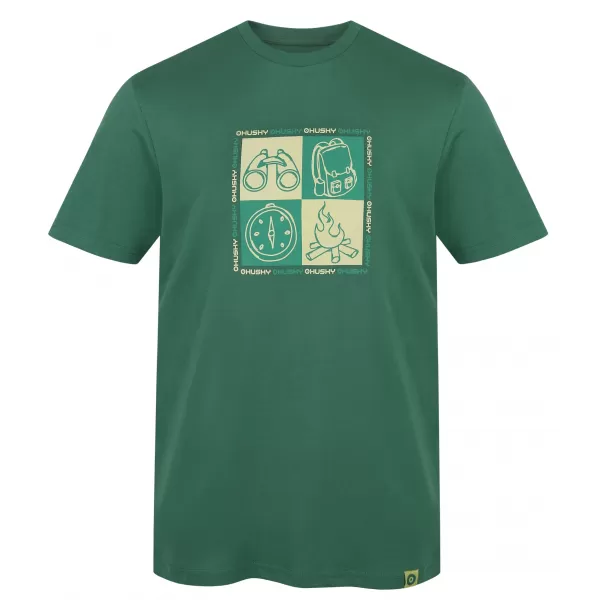  Pánske tričko HUSKY TEE SQUARE M GREEN 