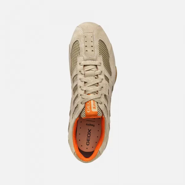  Pánske tenisky GEOX SNAKE ORIGINAL G002963 BÉŽOVÁ 