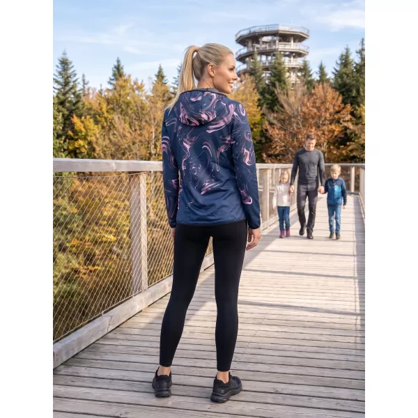  Dámska softshellová bunda premium ALTISPORT VOJ/ALW064JACK01 MODRORUŽOVÁ 