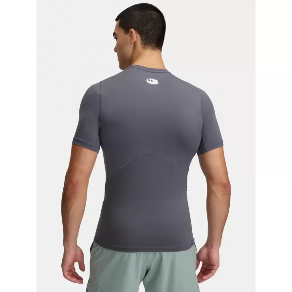  Pánske tričko UNDER ARMOUR HG ARMOUR COMP SS 1361518-025 ŠEDÁ 
