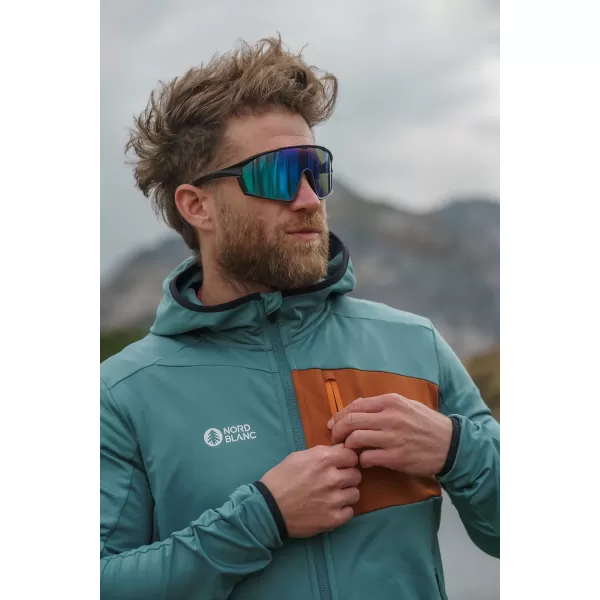  Pánska mikina powerfleece NORDBLANC BRACKEN NBWFM8286 TMAVO ZELENÁ 