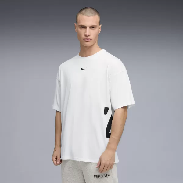  Pánske tričko PUMA M GRAPHIC OVERSIZED TEE 528528_02 PUMA WHITE 