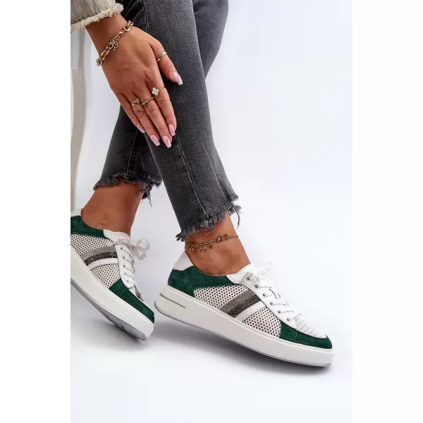  Dámske tenisky D&A LR110 WHITE/GREEN 