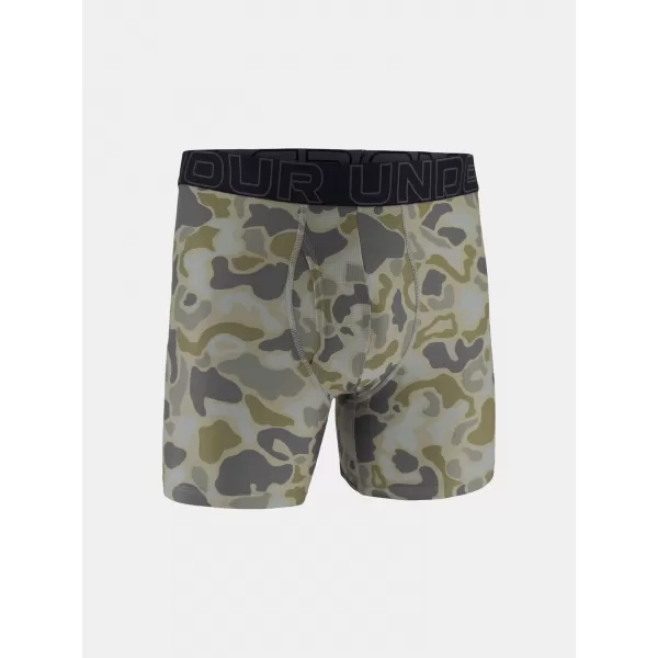  Pánske boxerky UNDER ARMOUR UA PERFORMANCE TECH - PRINT 6IN - 1PK 1383875-069 TITÁN 