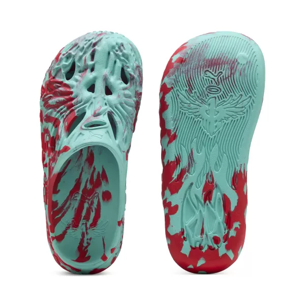  Šľapky PUMA MB.04 SLIDE 397665_15 AQUATIC/FOR ALL TIME RED 