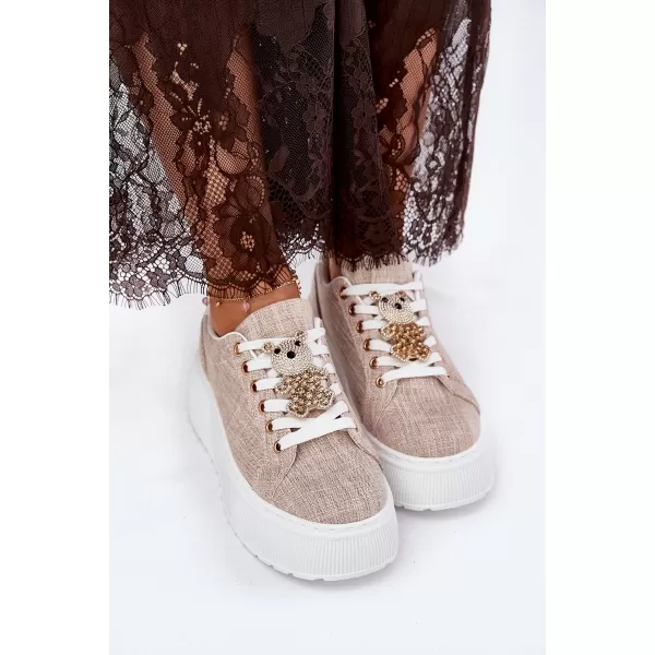  Dámske tenisky S.BARSKI BF51-014 BEIGE 
