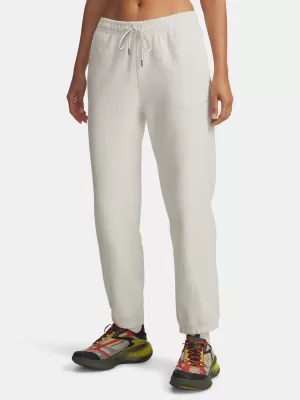 Dámske tepláky UNDER ARMOUR ICON TERRY VARSITY JOGGER 6004858-110 BIELA