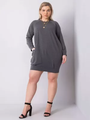 Dámske šaty BASIC FEEL GOOD RV-SK-6296.99 DARK GREY
