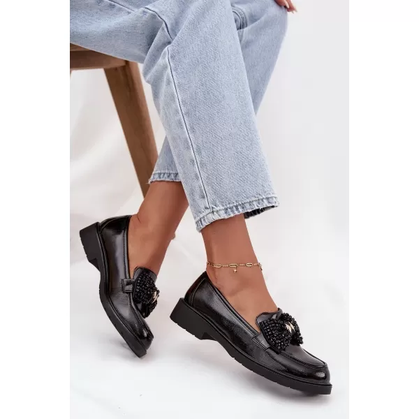  Dámske mokasíny D&A HY52-319A BLACK 