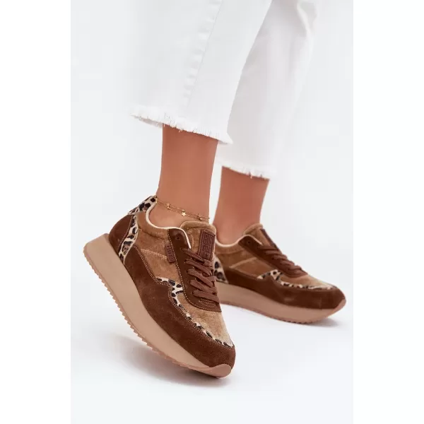  Dámske tenisky BIG STAR OO274A313 BROWN/BEIGE Big Star Shoes 