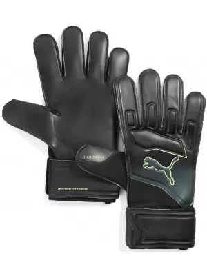 Brankárske rukavice PUMA ULTRA PLAY RC 042084-03 ČIERNE/ZELENÉ TERR/ŠUMIVÉ SVETLO