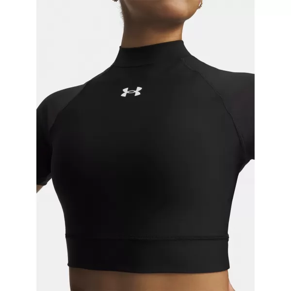  Dámske tričko HEATGEAR CROP MOCK SS 6010006-008 ČIERNA Under Armour 