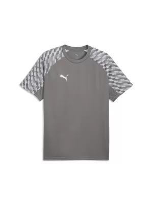Pánske tričko PUMA TEAMLIGA26 JERSEY 659721_13 FLAT MEDIUM GRAY/ PLOCHÁ STREDNE ŠEDÁ/PUMA BIELA