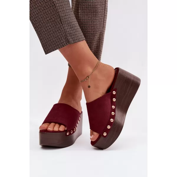  Dámske šľapky BOTO HELIVINA 41629 BURGUNDY 