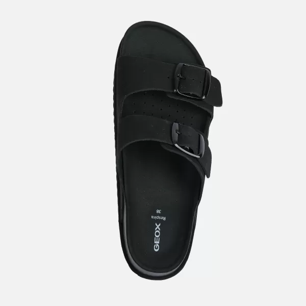  Dámske šľapky GEOX SANDYBETT HIGH G012956 ČIERNA 