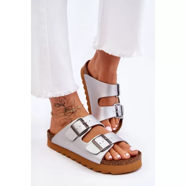  Dámske šľapky BIG STAR LL274476 SILVER Big Star Shoes 